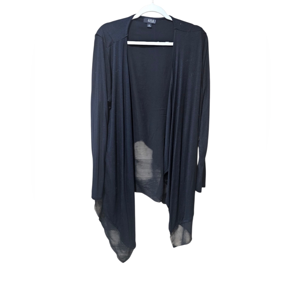 A.N.A Black‎ Waterfall Cardigan Sweater Dize 2X